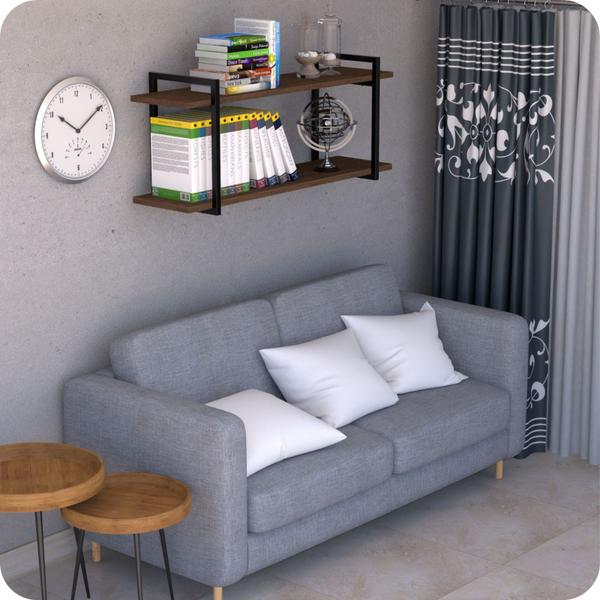 Imagem de Prateleira Estilo Industrial Para Sala Parede GND PM 80cm