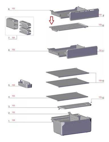 Imagem de Prateleira Freezer Do Refrigerador Electrolux A11514501 Orig