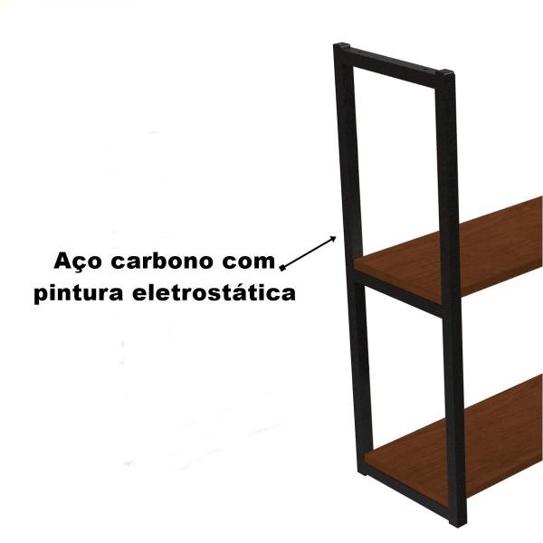 Imagem de Prateleira Industrial 2 Prateleiras 60X20 Avelã Diy Estilo