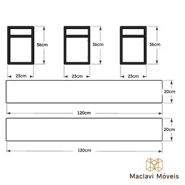 Imagem de Prateleira Industrial para Cozinha e Sala: Modelo Elegante em Madeira MDF