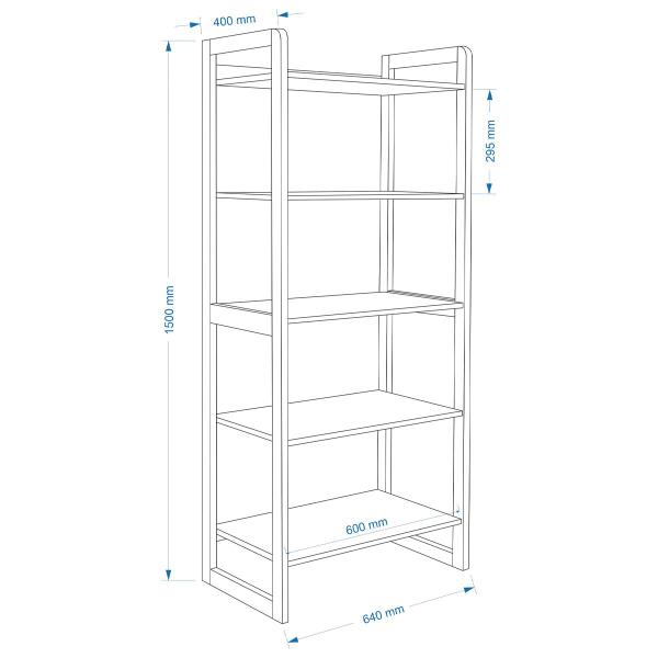 Imagem de Prateleira Industrial Para Livros, Coleções E Decorações