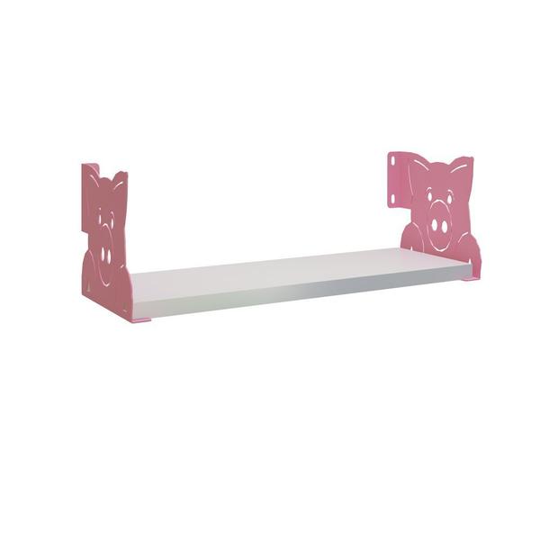 Imagem de Prateleira Infantil MDP 20X60Cm Porco Rosa Multivisão