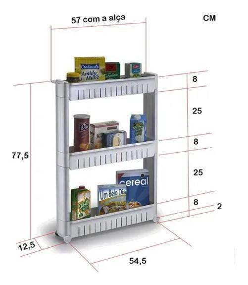 Imagem de Prateleira Multiuso Com Rodízios Branca - Arthi