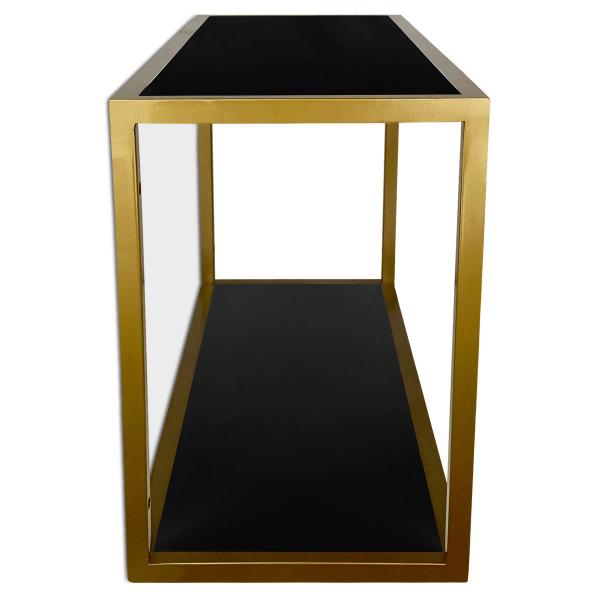 Imagem de Prateleira Nicho De Parede Linares 43cm P/ Decoração Dourado