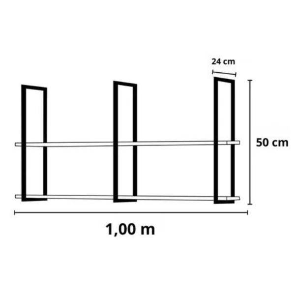 Imagem de Prateleira Organizadora Industrial Suspensa 1,00x50