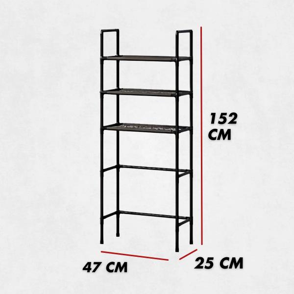 Imagem de Prateleira Preta para Banheiro Decorativa 03 Prateleiras