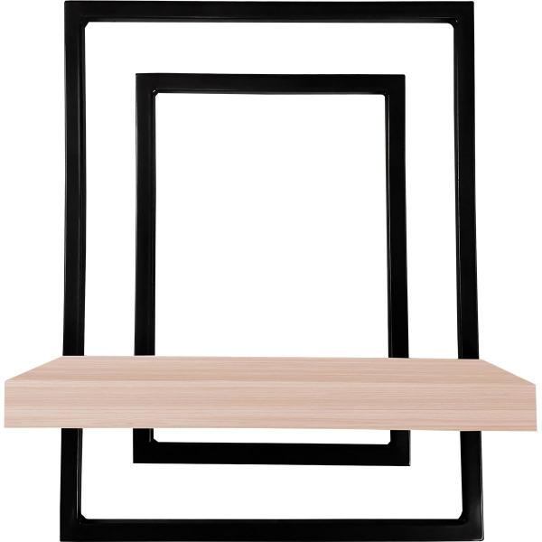 Imagem de Prateleira Quadro Nicho de Parede Decorativo Torun em Aço e MDF - Preta e Jade