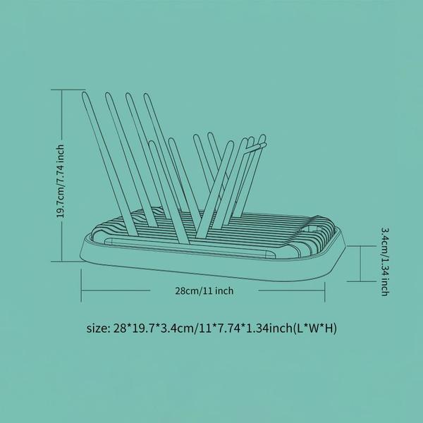 Imagem de Prateleira seca de garrafa seca rack de drenagem de prateleiras de secagem baby garrafa limpeza secador de secador de secador de armazenamento Rack de secagem (rosa)