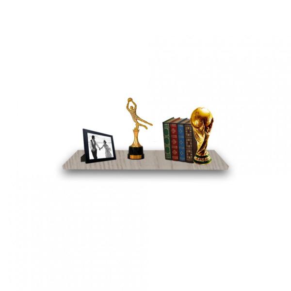 Prateleira Simples 60x20 cm Com Suporte Em Mdf - Móveis Trovarelli Imagem de Prateleira Simples 60x20 cm Com Suporte Em Mdf