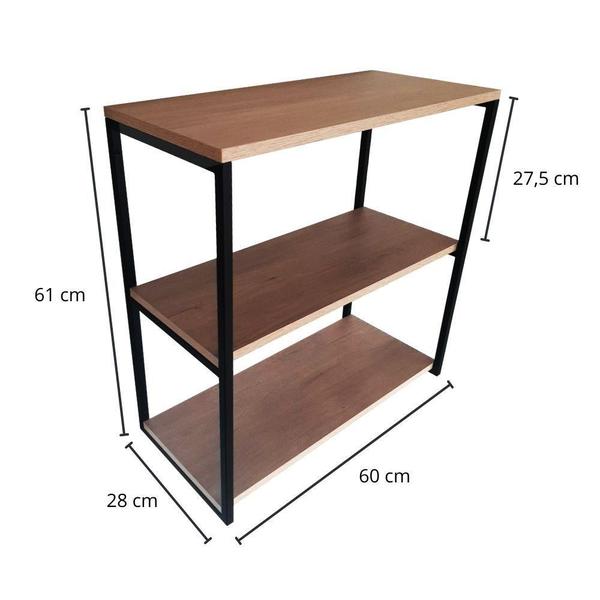 Imagem de Prateleira Strassis Design SD-3210 Metal e MDF cor: Preta