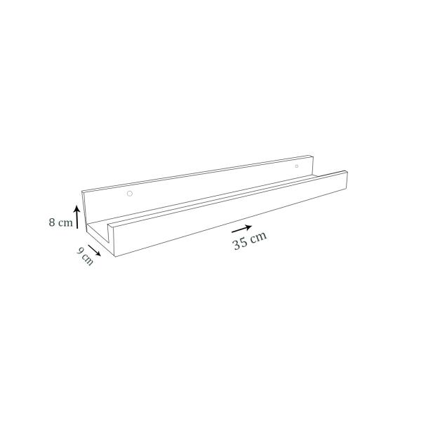 Imagem de Prateleira Tempero Simples 35cm Em Mdf