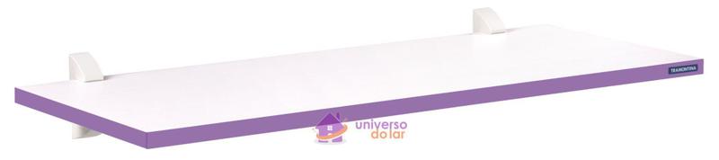 Imagem de Prateleira Tramontina Color Branca 60cm x 25cm - Borda Lilas