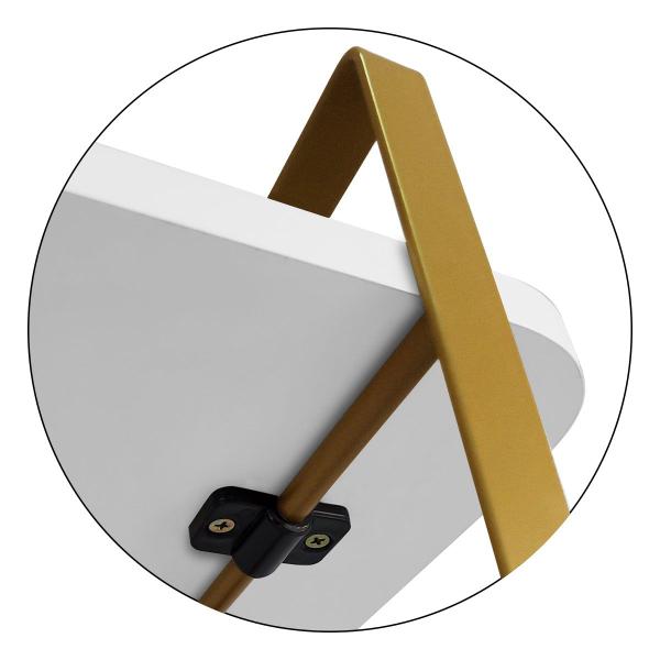 Imagem de Prateleira Tripla Hone 25 cm - Dourado/Branco