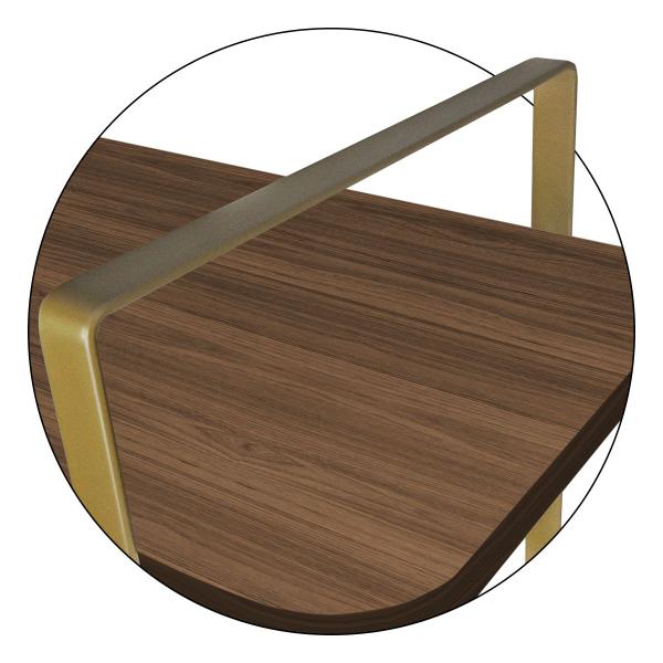 Imagem de Prateleira Tripla Hone 25 cm - Dourado/Villandry