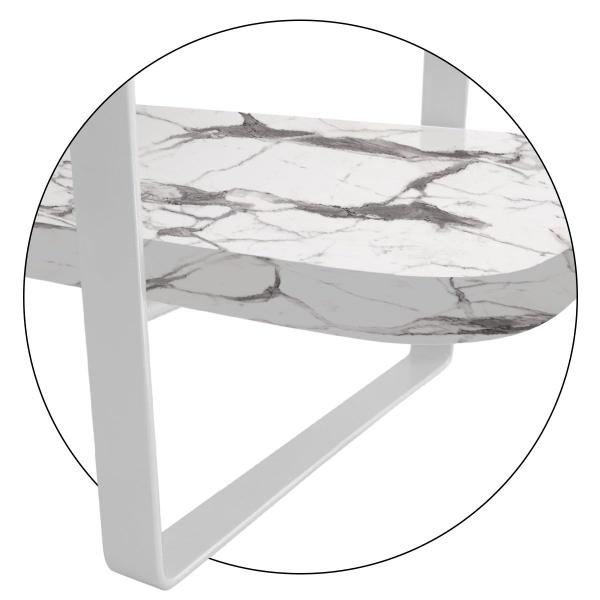 Imagem de Prateleira Tripla Hone 60x25cm Modelo Industrial Branco/Vulcano