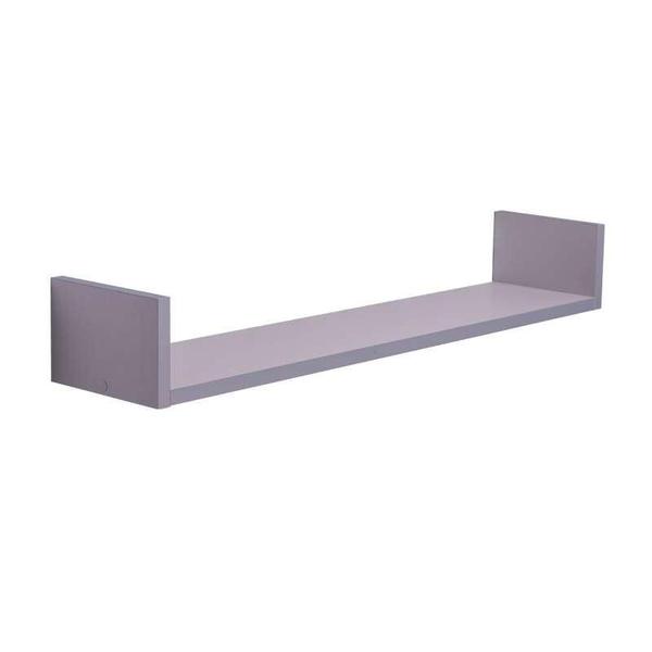 Prateleira U 90 x 20cm Cinza Claro Suporte Invisível - Mercado das Prateleiras Imagem de Prateleira U 90 x 20cm Cinza Claro Suporte Invisível