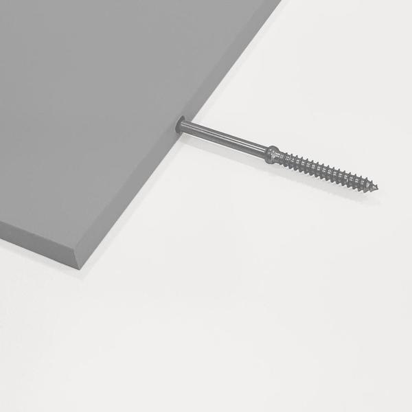 Prateleira U 90 x 20cm Cinza Claro Suporte Invisível - Mercado das Prateleiras Imagem de Prateleira U 90 x 20cm Cinza Claro Suporte Invisível