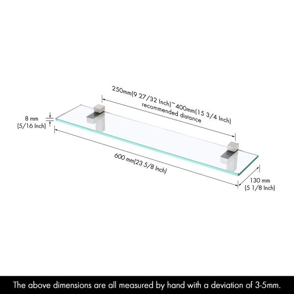 Imagem de Prateleiras de vidro para banheiro KES BGS3201S60-2-P2 60cm com suporte