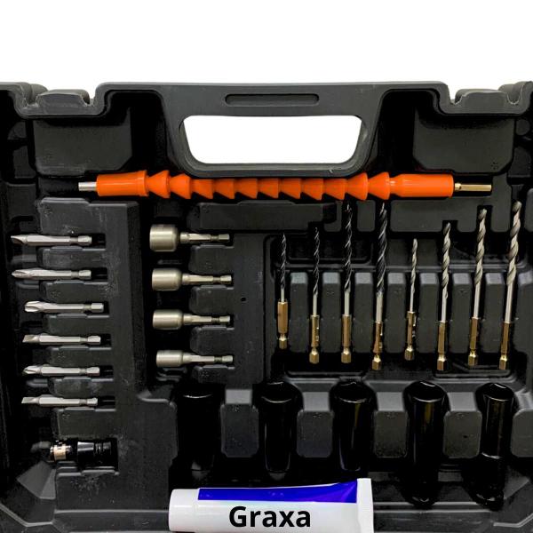 Praticidade Parafusadeira Chave De Impacto Duas Baterias Lítio - NEW Imagem de Praticidade Parafusadeira Chave De Impacto Duas Baterias Lítio