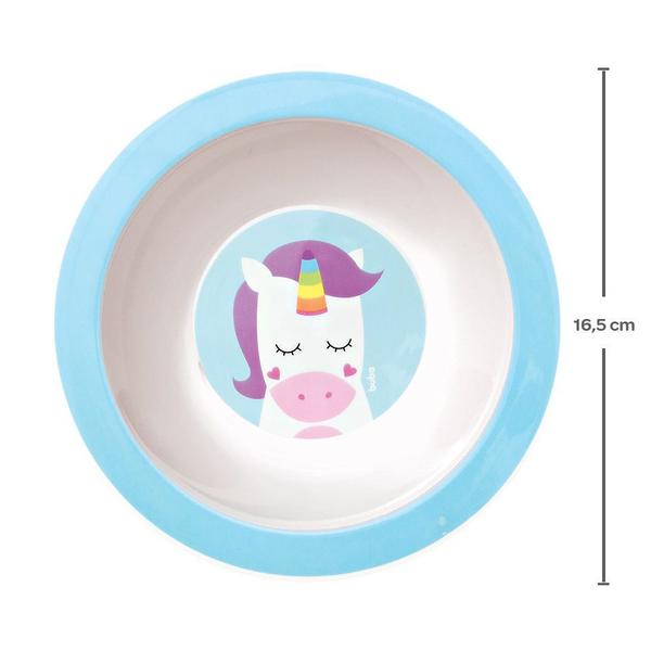 Imagem de Pratinho Bebê Infantil 350ml Bowl Animal Fun Unicórnio Buba