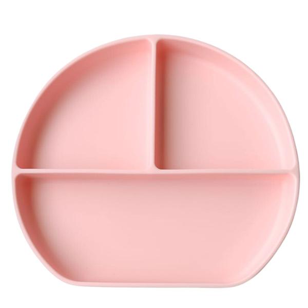 Pratinho Infantil Silicone com Divisória Refeição Infantil Prato com Ventosa Bebê - Letoy Imagem de Pratinho Infantil Silicone com Divisória Refeição Infantil Prato com Ventosa Bebê