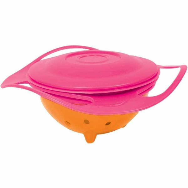 Imagem de Pratinho Tigela - Giro Bowl com Tampa - 130ml - Rosa - Buba