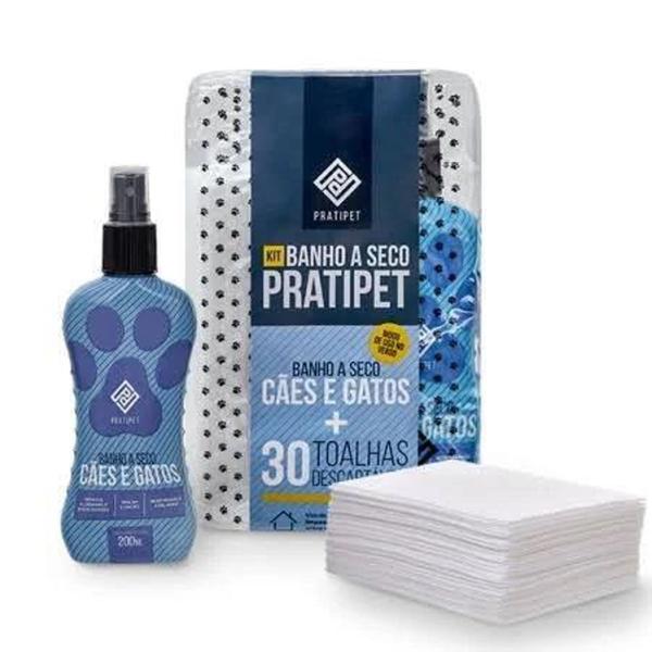 Imagem de Pratipet Kit Banho A Seco 240Ml  - Para Cachorro - Petgame