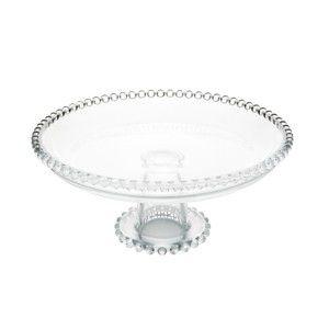 Imagem de Prato 20 cm para bolo de cristal transparente com pé Pearl Wolff - 28270