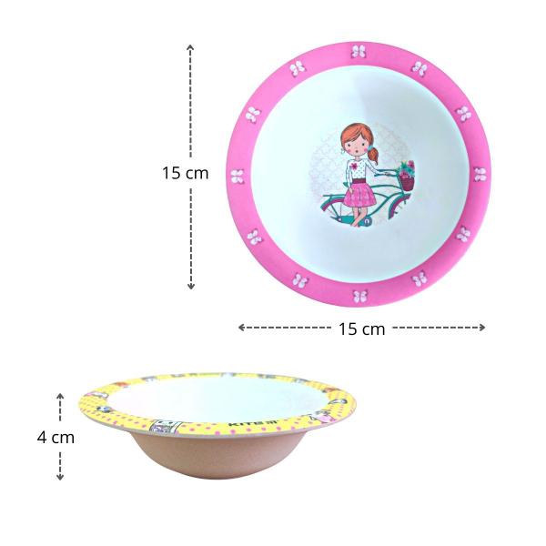 Imagem de Prato Bebe Infantil Bambu Introdução Alimentar