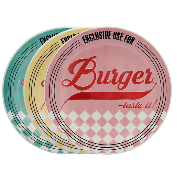 Imagem de PRATO BURGER 26 CM SORTIDO Oxford 3 cores kit ou individual