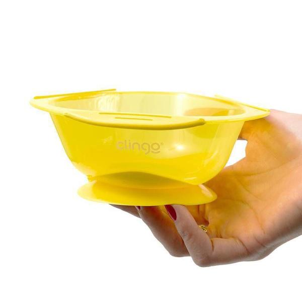 Prato com Ventosa Amarelo - Clingo Imagem de Prato com Ventosa Amarelo - Clingo