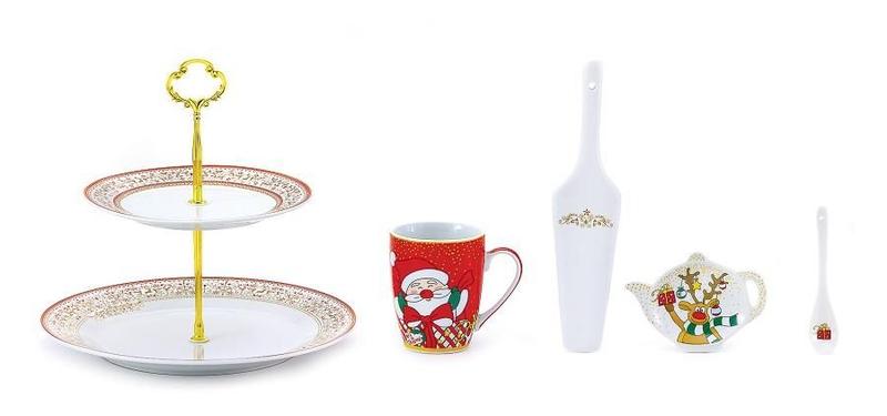 Imagem de Prato de Bolo de Porcelana com Espátula 32CM 2 Peças