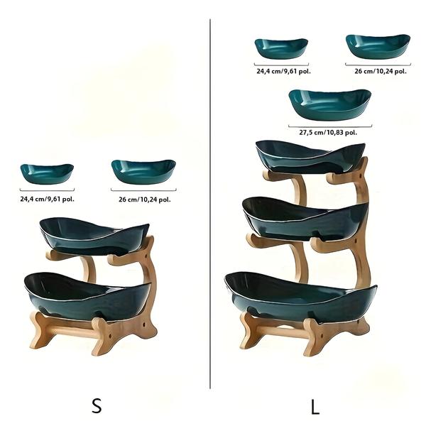 Prato de Frutas Moderno de 2/3 Camadas em Plástico - Cesta Criativa para Lanches Imagem de Prato de Frutas Moderno de 2/3 Camadas em Plástico - Cesta Criativa para Lanches