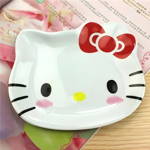 Imagem de Prato de Jantar Kawaii My Melody e Hello Kitty - Sanrio - Infantil