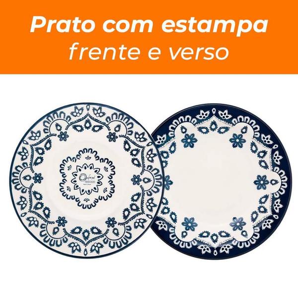 Prato de Porcelana Fundo Oxford Floreal Energy 23cm 1 peça 6796-Avulso Imagem de Prato de Porcelana Fundo Oxford Floreal Energy 23cm 1 peça 6796-Avulso