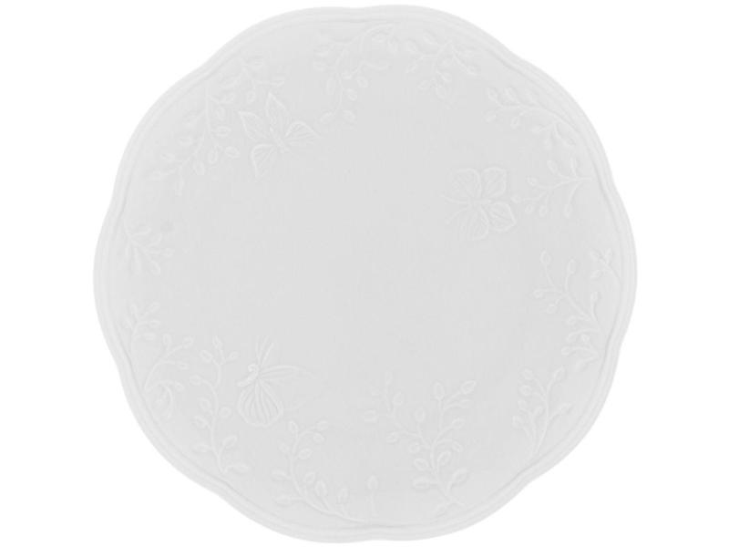Prato de Porcelana Redondo 27cm Branco Raso - Lyor New Bone Butterfly Flower Imagem de Prato de Porcelana Redondo 27cm Branco Raso - Lyor New Bone Butterfly Flower