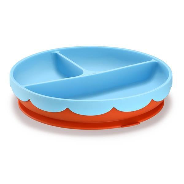 Imagem de Prato De Silicone Com Divisorias e Ventosa Yummy Azul Fisher Price