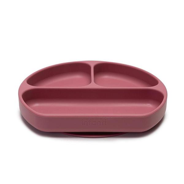 Prato de Silicone com Divisórias Piccolo Rosa - Infanti Imagem de Prato de Silicone com Divisórias Piccolo Rosa - Infanti