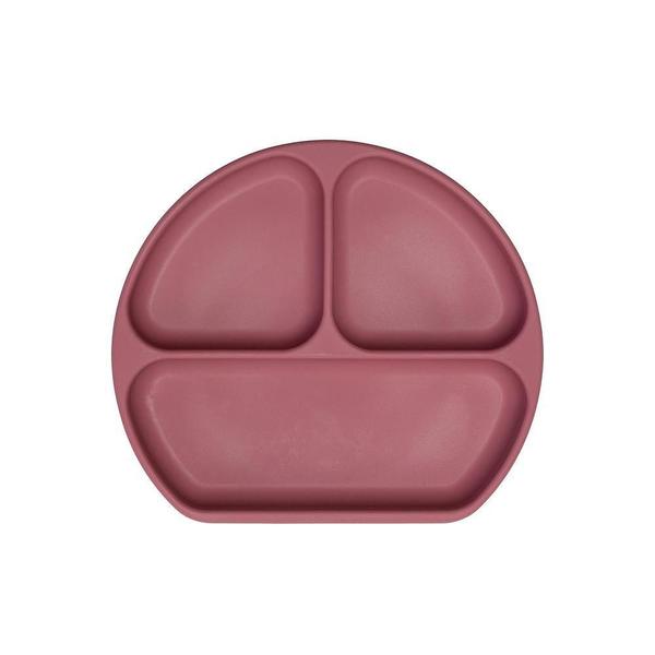Prato de Silicone com Divisórias Piccolo Rosa - Infanti Imagem de Prato de Silicone com Divisórias Piccolo Rosa - Infanti