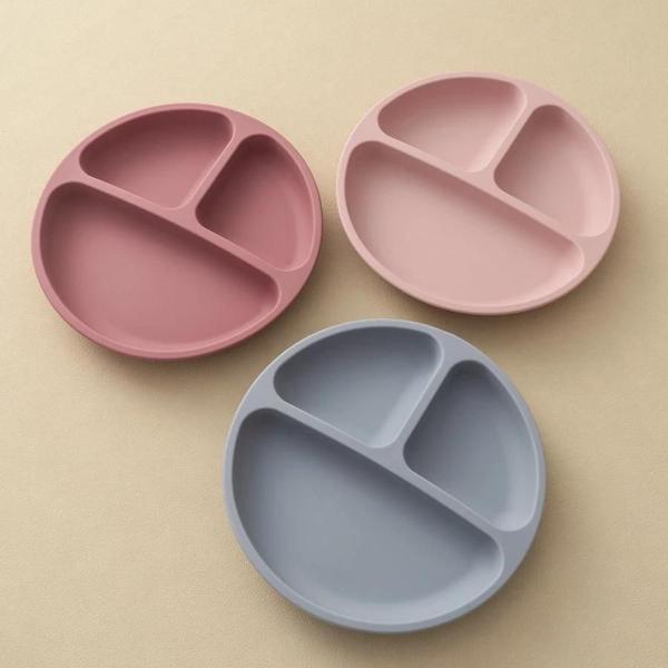 Imagem de Prato de Silicone para Bebê - Sem BPA, com Sucção - Ideal para Treinamento