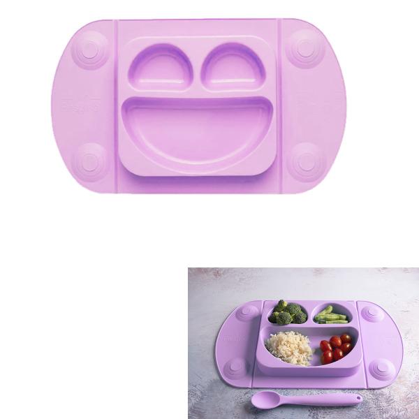 Prato de Silicone Portátil Infantil Para Bebês Com Repartições Ventosas Tampa e Livre de BPA mimo6612 - Mimo Style Imagem de Prato de Silicone Portátil Infantil Para Bebês Com Repartições Ventosas Tampa e Livre de BPA mimo6612