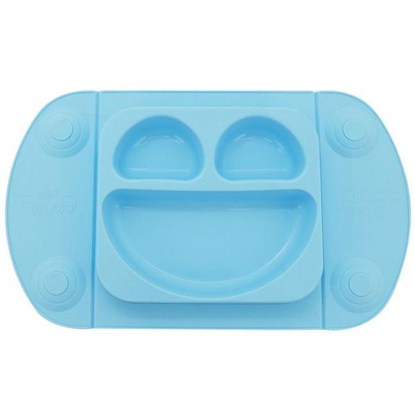 Imagem de Prato de Silicone Portátil para Bebê Azul Claro - Mimo Style