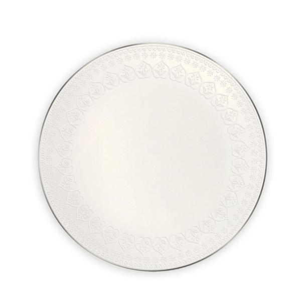 Prato De Sobremesa Cerâmica 20cm Harmony Corona Branco Imagem de Prato De Sobremesa Cerâmica 20cm Harmony Corona Branco