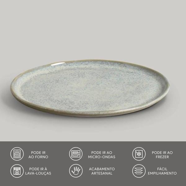 Imagem de Prato de Sobremesa Cerâmica Bio Green Granite 21,5cm - 1 un