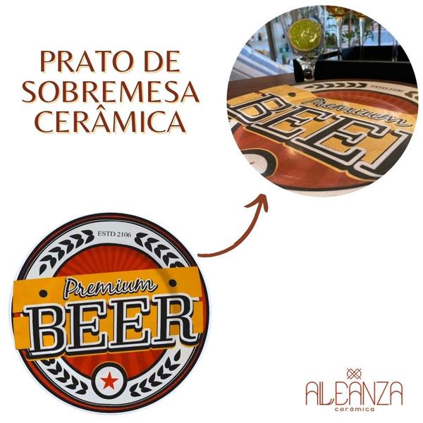 Imagem de Prato de Sobremesa Cerveja Beer Gold Cerâmica Alleanza 20cm 2ª Linha