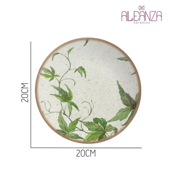 Prato de Sobremesa de Cerâmica Coup Tropical Leaves 1ª Linha Alleanza Imagem de Prato de Sobremesa de Cerâmica Coup Tropical Leaves 1ª Linha Alleanza