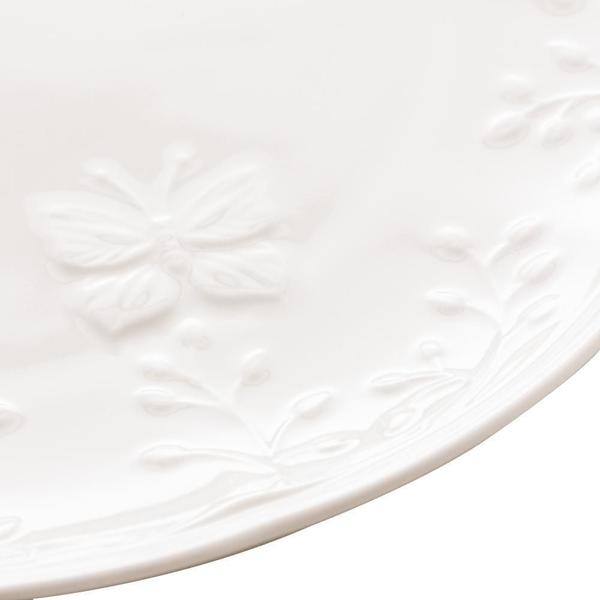 Imagem de Prato De Sobremesa Lyor Butterfly Flower Branco 19Cm