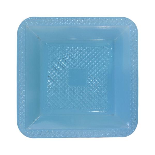 Imagem de Prato Descartável Azul Neon Quadrado 15cm - 10 Unidades