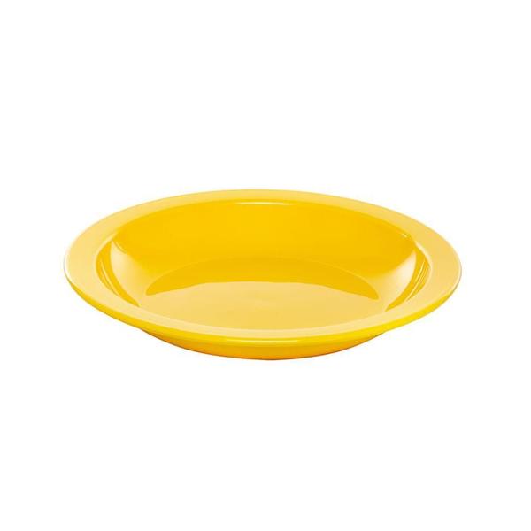 Prato Elegance Vemplast 22Cm Fundo Tropical Amarelo Imagem de Prato Elegance Vemplast 22Cm Fundo Tropical Amarelo