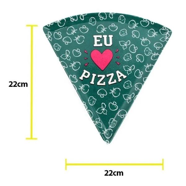 Imagem de Prato Em Formato De Fatia Pizza E Melancia Modelo Sortido